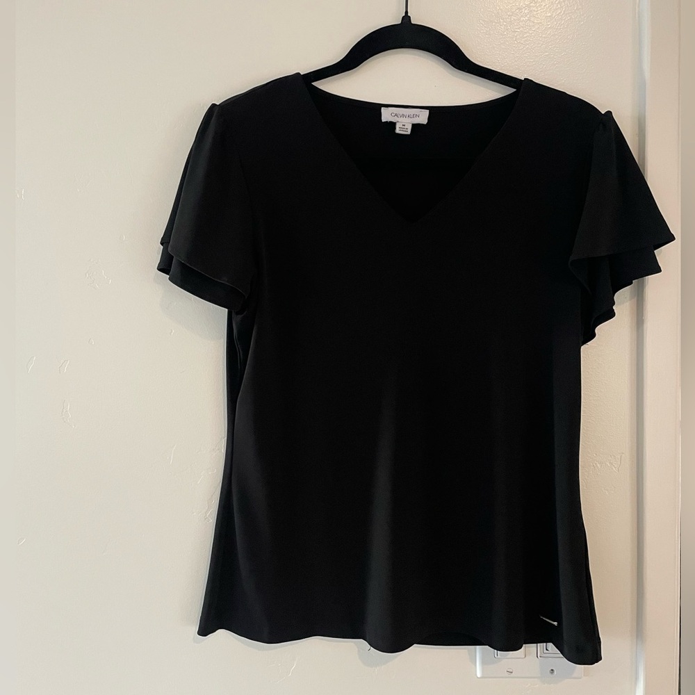 Calvin Klein black short sleeve top